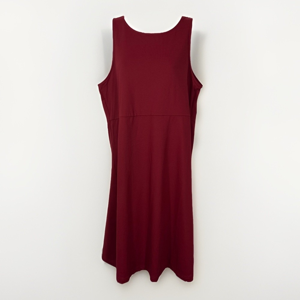 Eddie Bauer Travex Aster Dress Sz L Royal Red Sun Protection NWT MSRP $90